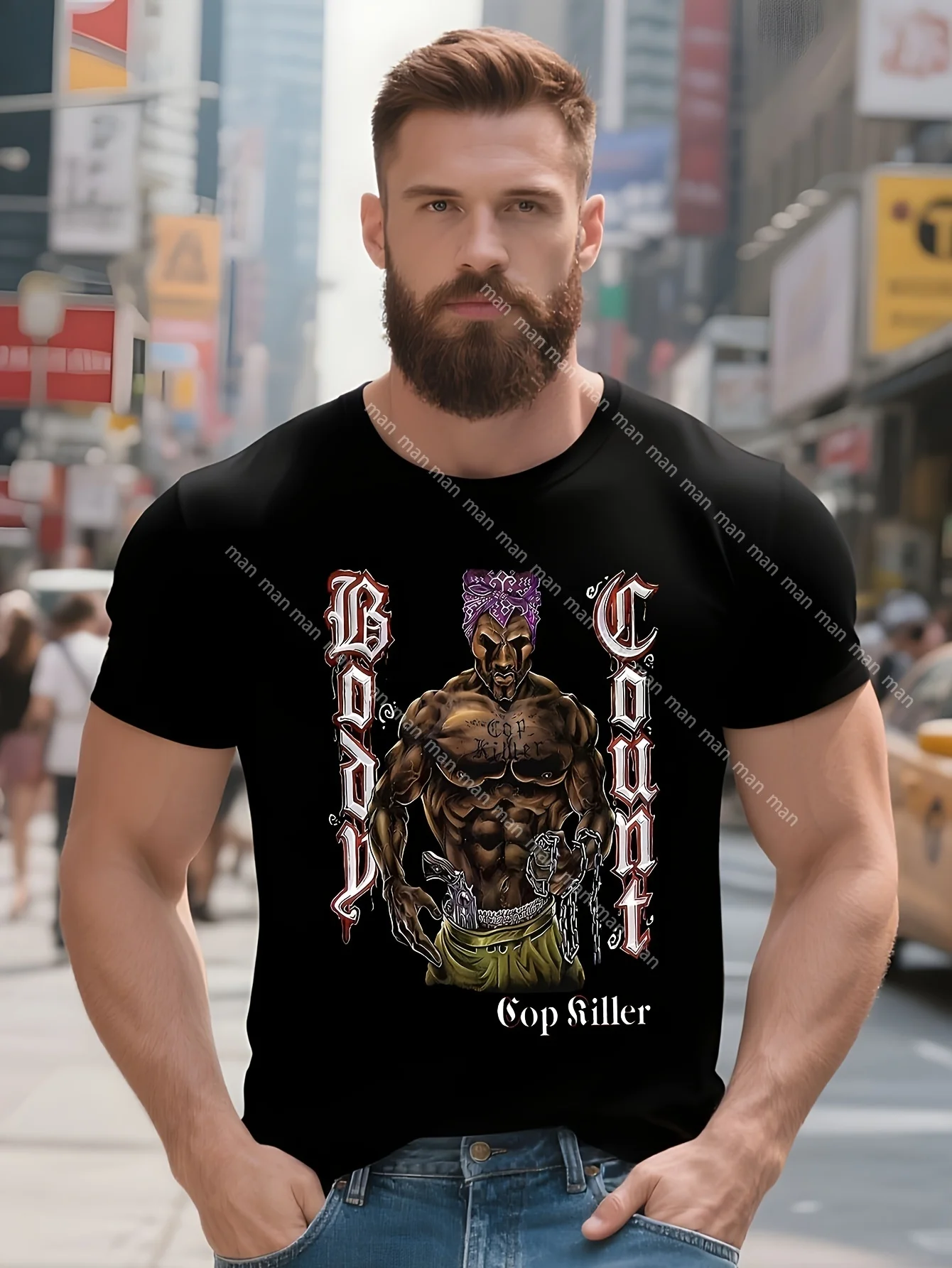 

Футболка BODY COUNT Cop Killer с коротким рукавом, хлопковая черная мужская футболка, размеры от S до 5XL BE933, большие размеры