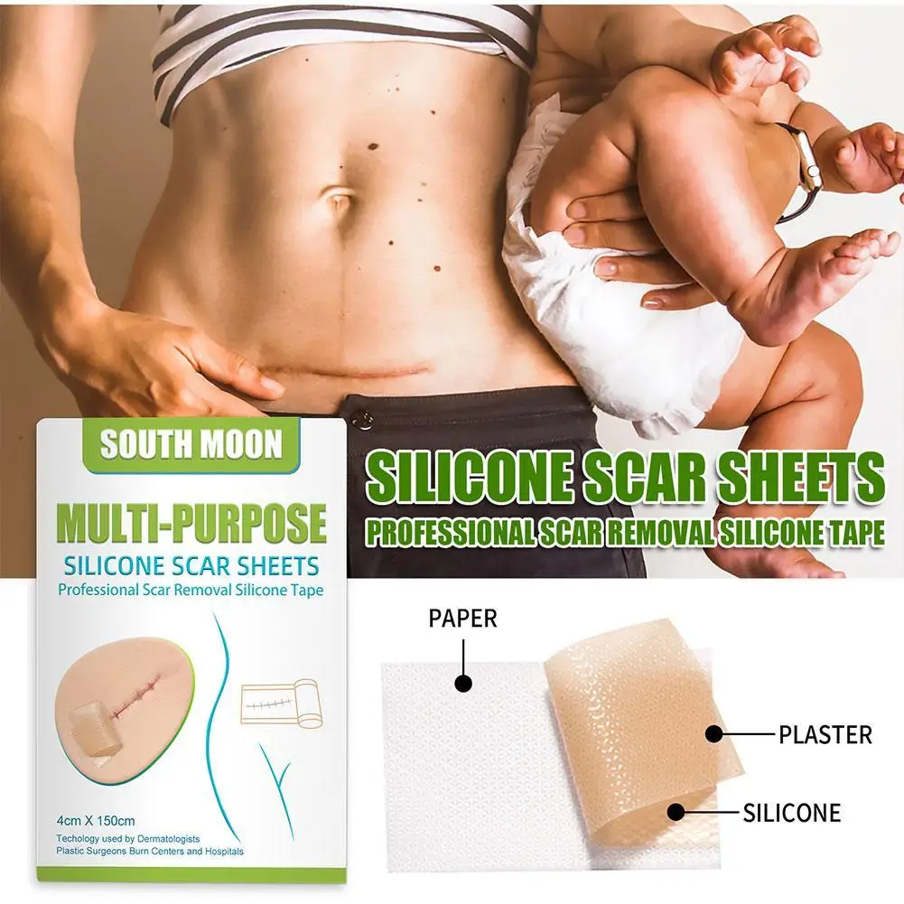 1 Roll Reusable Silicone Scar Removal Patch Sheet Burn Surgery Flatten Scar Gel Skin Adhesive Sticke Repair Soft Self Strip