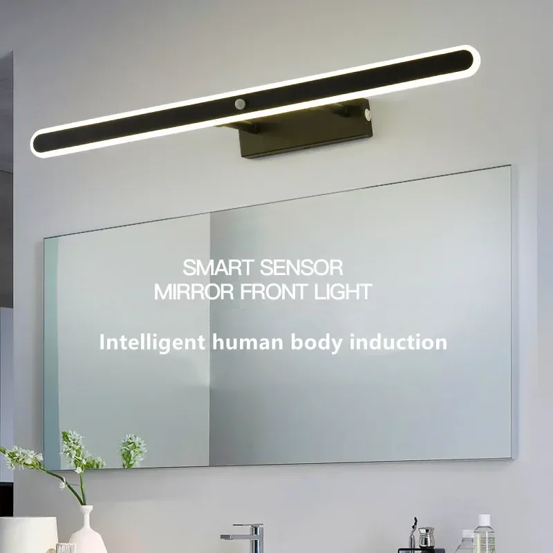 Bathroom mirror LED wall lights Cabinet makeup clothing mirror front human sensor wall lamp indoor decor lighting