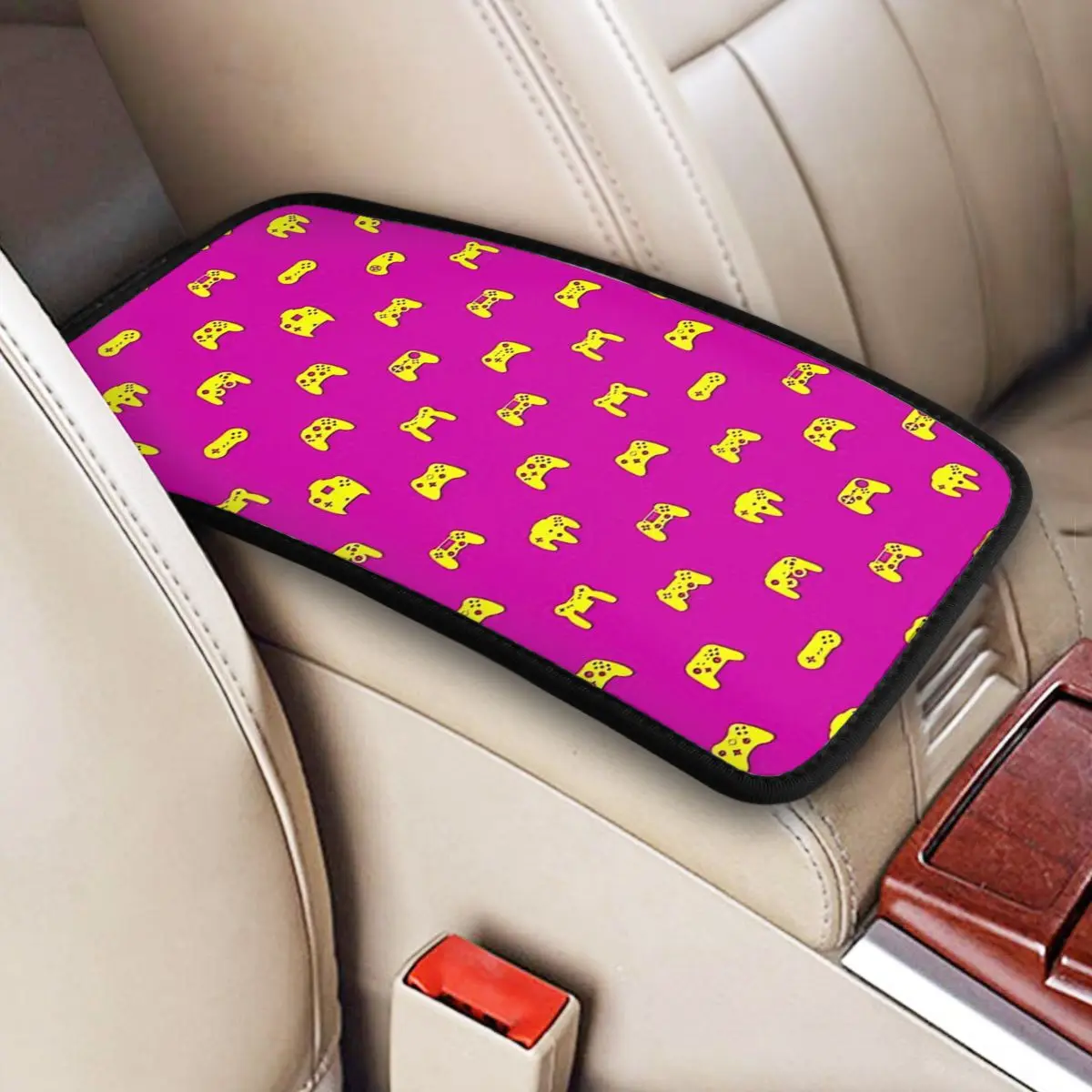 

Video Game Controller Background Gadgets Car Accessories Car Handrail Box Cushion Custom Print Non-slip Car Armrest Cover