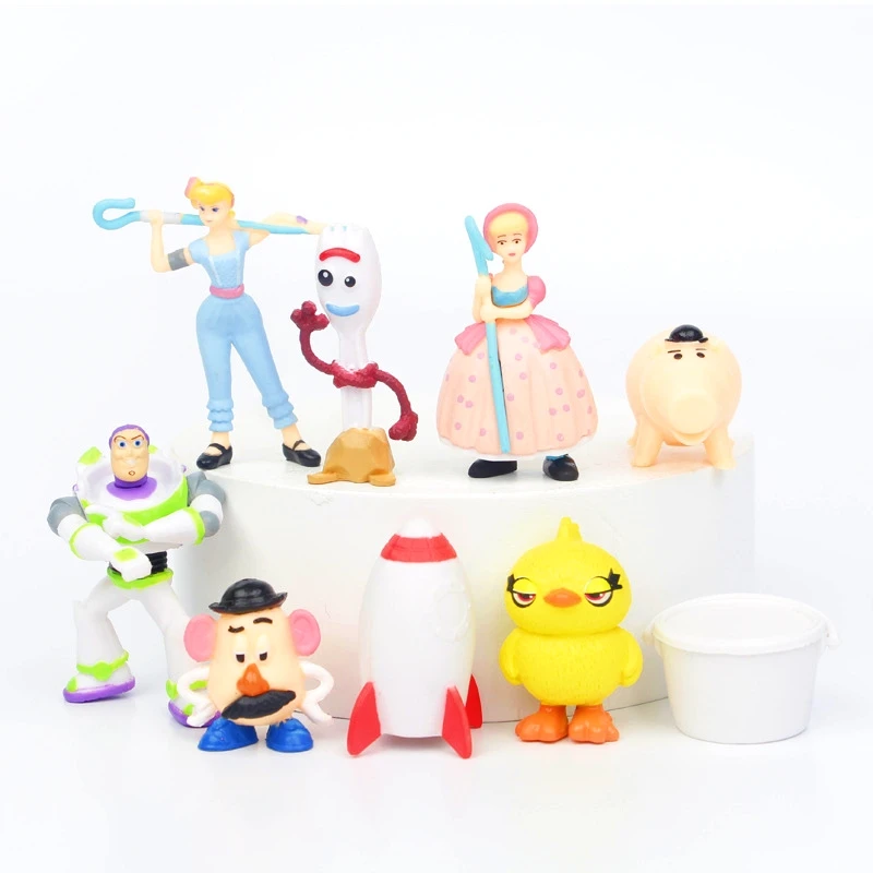 Disney Toy Story 4 Woody Buzz Lightyear 3-5cm 36PCS Q Version Action Figures Mini Dolls Kids Toys Model for Children Gift