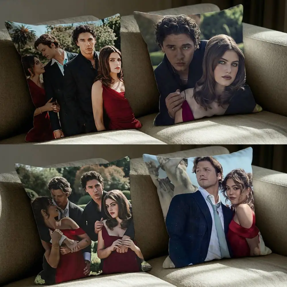 Romance TV NEW Off-C-Campus Design Square Sofa Pillow Cover Solid Color Living Room Home Decor Cushion Case
