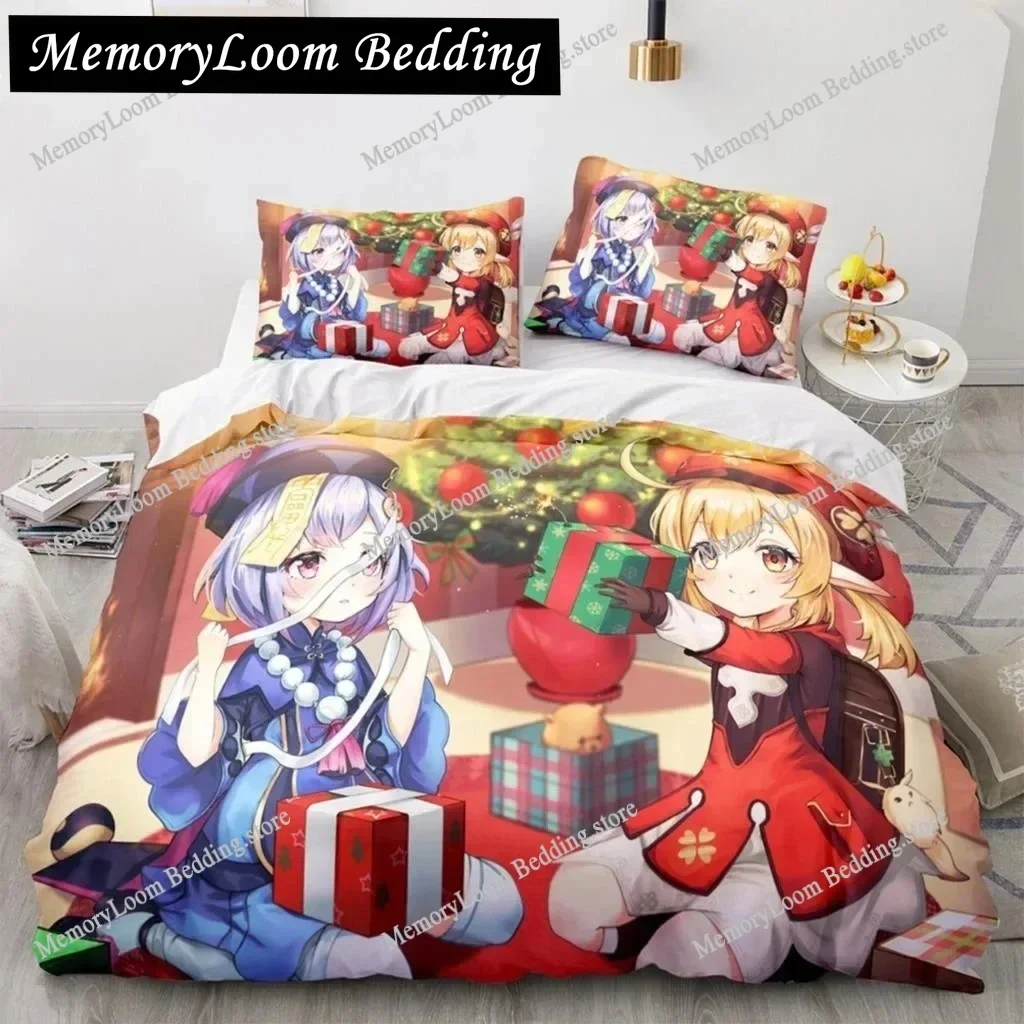 

Genshin Impact Xiao SUCROSE Qiqi Soft Bedding Set Single-Twin-Full-Queen-King Size Adult Kid Bedroom Breathable Duvet Cover 2025