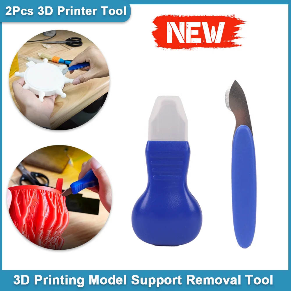 2Pcs 3D Printer Tool Kit for Removing Support PLA ABS Light Curing Model Material Support Removal Cutter 3D Printer Accessories