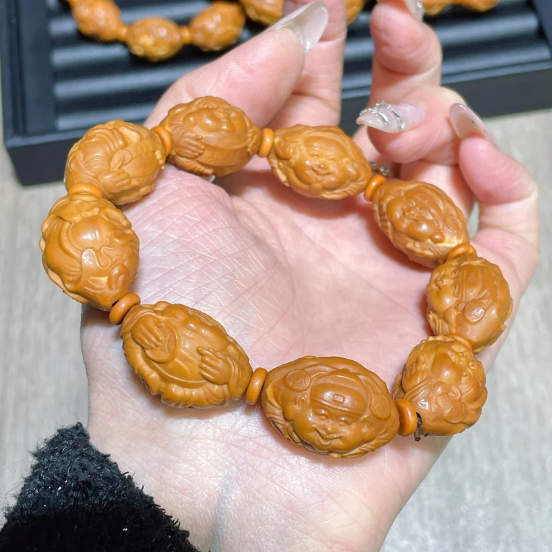 

Laicai Olive Pit Wealth God Браслет Ручной орнамент