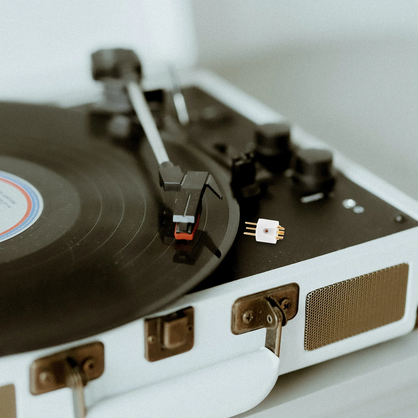 

5 Pin Gold Plated Turntable Connector Precise Stable Replacement Record Player Tonearm Needle 5 Pin Turntable Connector