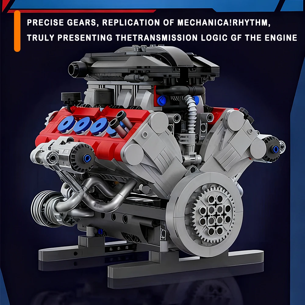 Bloques de construcción de maquinaria de motor SF90, juegos de ensamblaje técnicos de alta tecnología, modelo de ladrillos, juguetes, decoración de escritorio, regalo de Navidad para niños