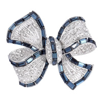 1pc Chic Bowknot Brooch for Men Women Fashion Luxury Rhinestone Bow Brooches Pins Jewelry Accessories Party Gifts 2025