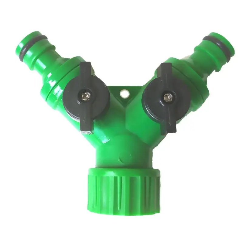 

Irrigation 2 Way Y Shape Connectors Tap Garden Tap Irrigation Valve Hose Pipe Splitter 2 Way Quick Connector Adapter