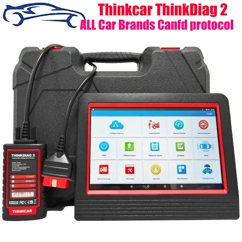 Thinkcar Thinkdiag 2 With Tablet Support CAN FD Protocol All System OBD2 Scanner ECU Coding 16 Service Car Diagnostic Tool