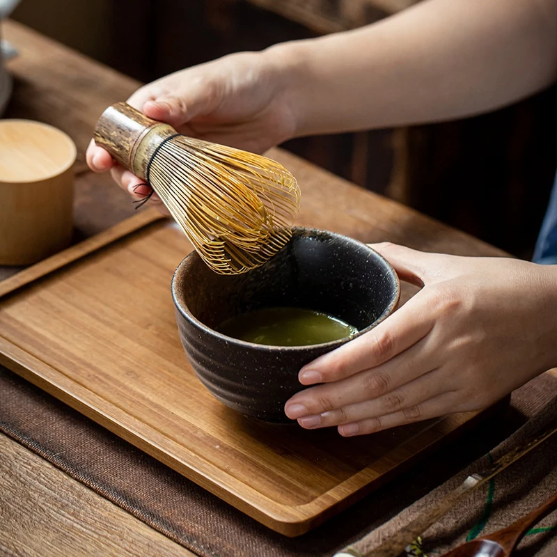 Tea Ceremony Matcha Ceramic Bowl Bamboo Scoop Whisk Teaware Set