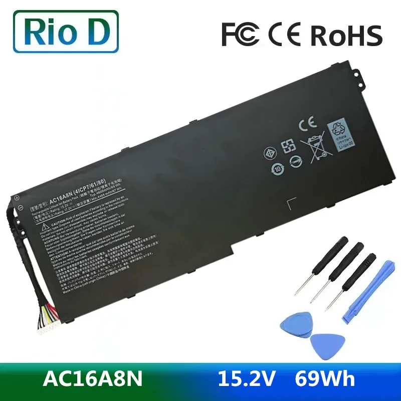 

AC16A8N Laptop Battery for Acer Aspire V17 V15 Nitro VN7-593G VN7-793G VN7-793G-73YP 78E3 VN7-793 717L 4ICP7/61/80 15.2V 4605mAh