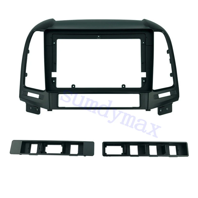 9inch 2din car panel Trim Dashboard Panel Kit HYUNDAI Santa Fe IX45 2006~2012 big screen android Car Radio Fascia Frame cable