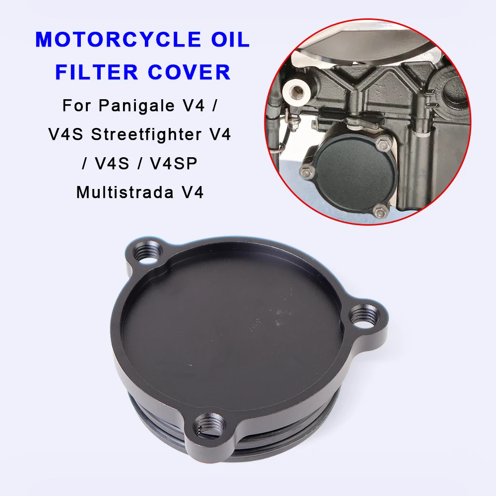 For Duacti Streetfighter V4 S V4SP Panigale V4 V4S Multistrada V4 Motorcycle Engine Oil Filter Cover Oil Change Cap Accessories