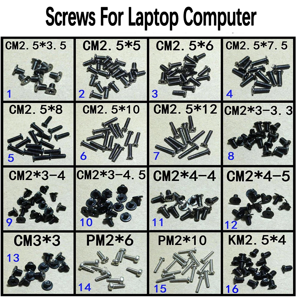 

1set Laptop/Mobile Pphone/Computer/Study/Learning/Game Machine Screw Mini/Little/Small/Flat Head/+ screw 2 3 2.5 4 5 6 7 8 10 mm