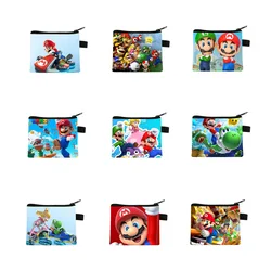 Super Mary Series Cartoon Wallet Mario Bros Luigi Yoshi Anime Figures Mini Storage Coin Purse Cute Small Wallet Children Gifts