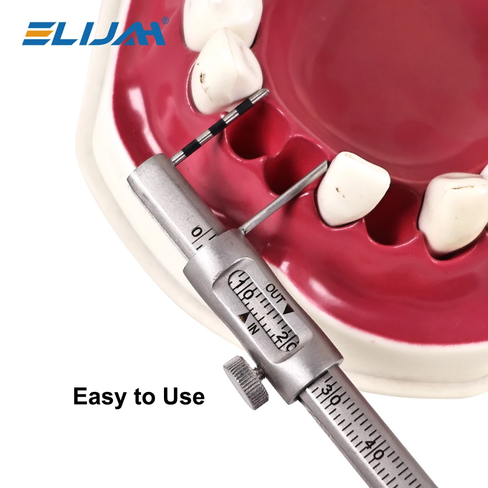ELIJAH Dental Caliper Dentistry Implant Measuring Gauge Ruler Double Scale Round 0-80mm Dentist Measuring Instrument
