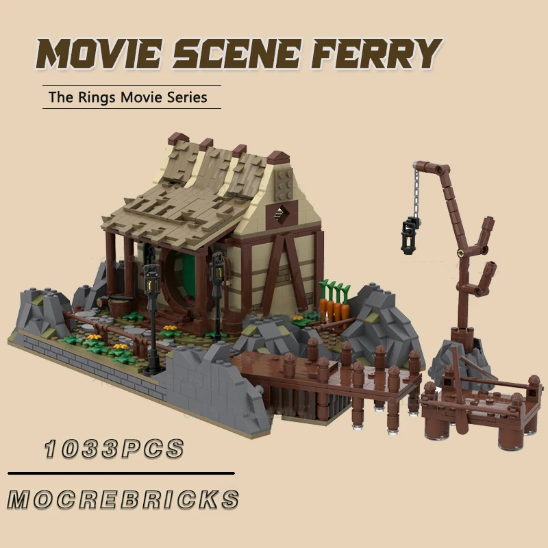 

Movie Ferry Scence MOC Technology Bricks DIY Creative Assembly Model Collection Display Toys Children Xmas Gifts