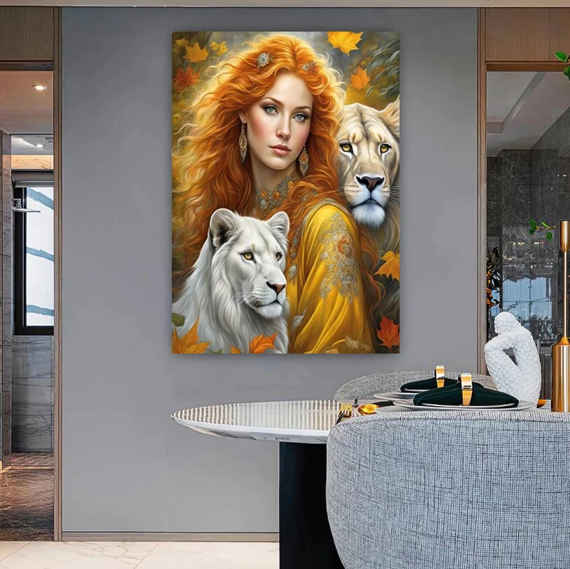 Beauty Lion DIY 5d Diamond Painting Cross Stitch Kits