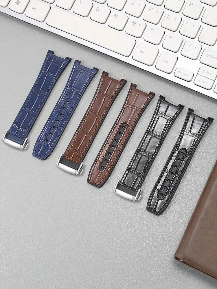 Alternative Constellation Manhattan Series Silicone Strap Alligator Pattern Cowhide Watch Strap Male Observatory Notch