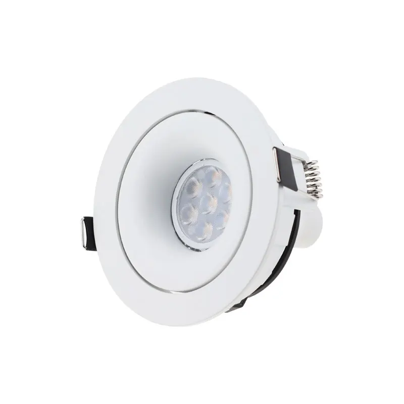 GU10 Sufitowa rama światła punktowego Okrągła podstawa typu Downlight Oprawa żarówki punktowej Regulowana mocowanie MR16 Wycięcie 95 mm