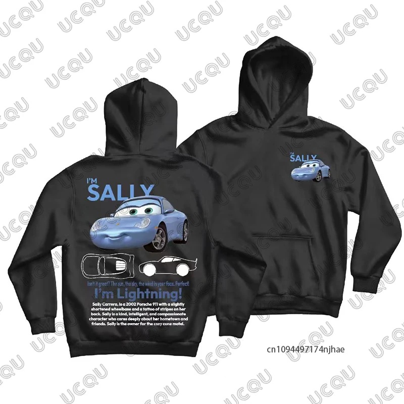 خريف شتاء جديد البرق ماكوين وسالي طباعة زوجين هوديس المتضخم قميص قطني بكم طويل الرجال النساء البلوز بلايز عادية