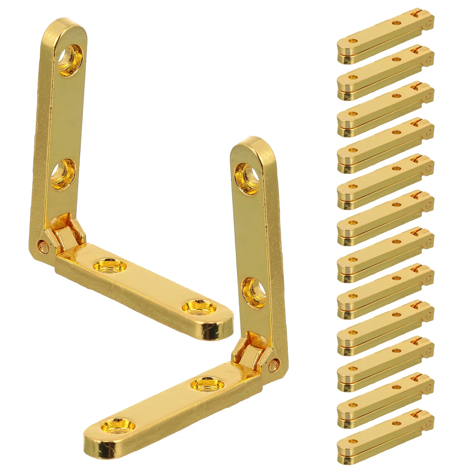 14Pcs Small Hinges for Jewelry Boxes Vintage Decorative Metal Hinges Wooden Box Hardware Craft Project Hinge Fitting Retro Style