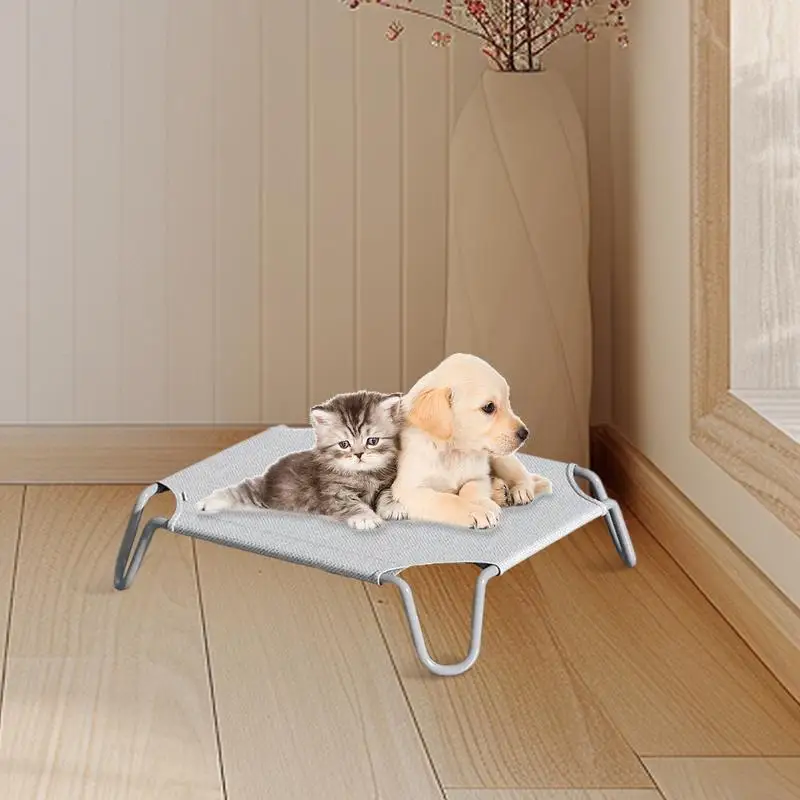 Cooling Dog Bed Elevated Pet Hammock Bed Elevated Cooling Bed With Metal Frame Comfortable Pet Dog Cooler Bed