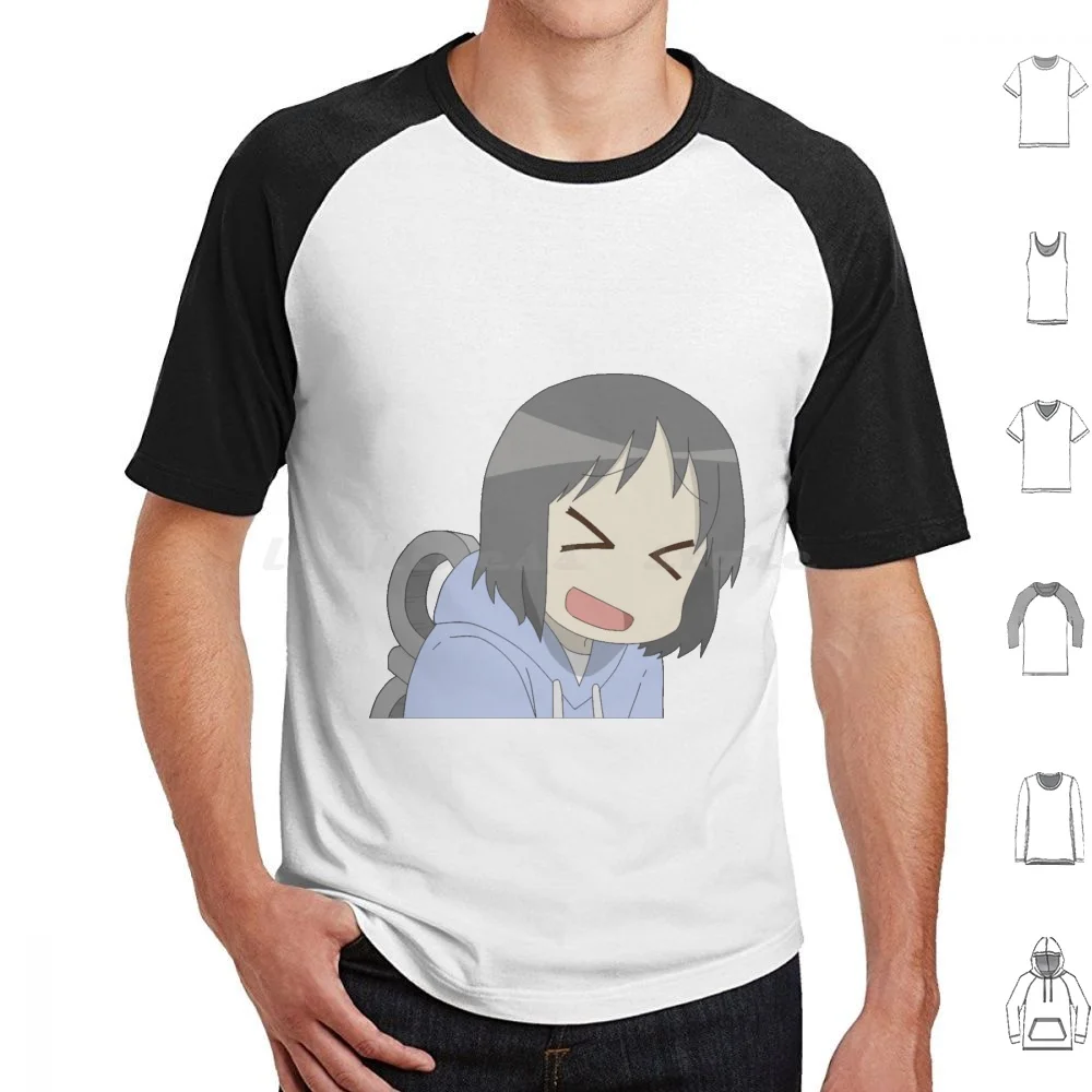 Nichijou-Robot Girl camiseta talla grande 100% algodón Nichijou Yuukos Nezumi Sakamoto Nichijou Obk Obake Nichijou Raven Crow Raven