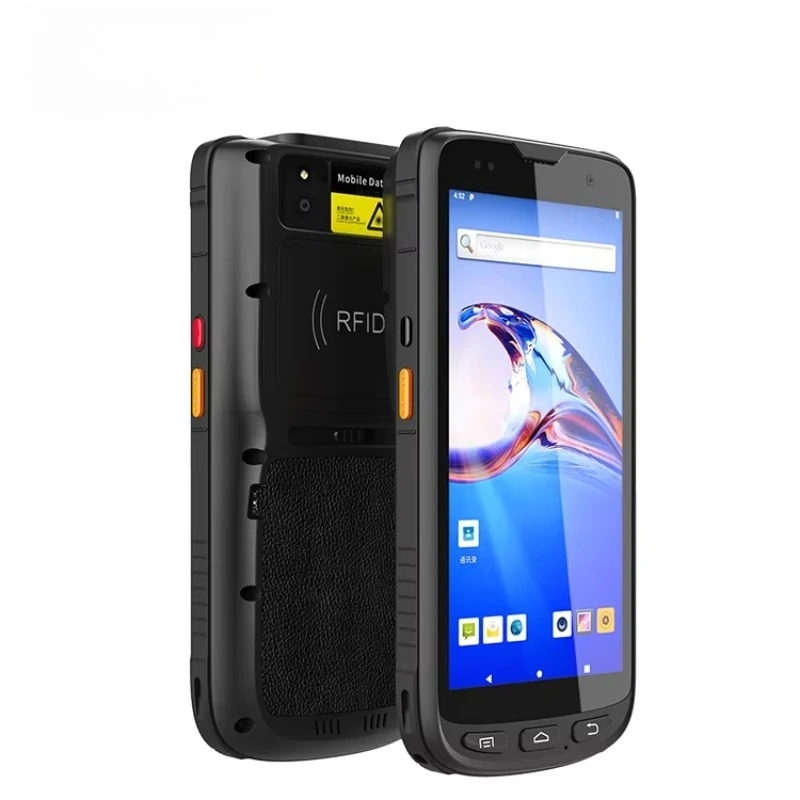 

Android 10 Handheld RFID Smart Card Reader, Contactless Access Control, QR Code Scanner for Animal Ear Tag, 134.2K