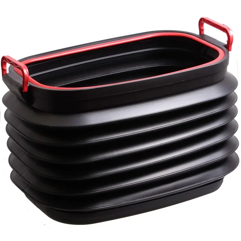 18L Car Bin Multifunctional Car Interior Use Collapsible Car Telescopic Shrinkable Bucket Car Storage Supplies Peel Paper Scraps