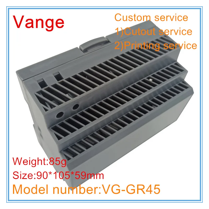 Vange electrical project box 90*105*59mm PC plastic junction box din rail housing view 6