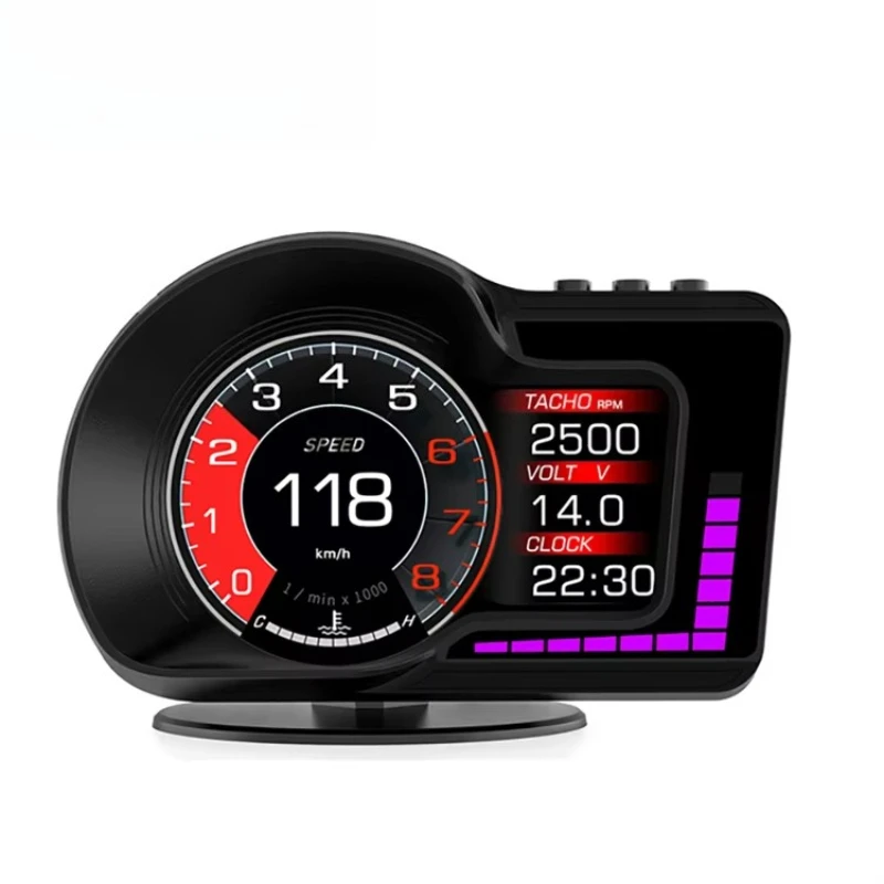 

Automotive Digital Speedometer Global Positioning System Head-up Display Overspeed Alarm Water Temperature Pressure Universal