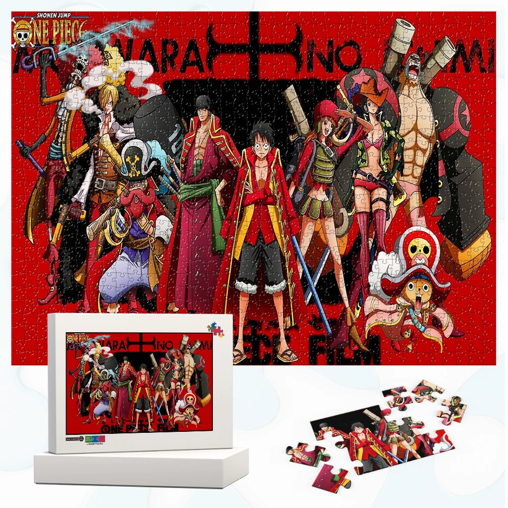 

The Straw Hat Pirates Cartoon Puzzle Monkey D. Luffy Roronoa Zoro Nami Usopp Sanji Chopper Nico Robin Franky Brook Jigsaw Puzzle