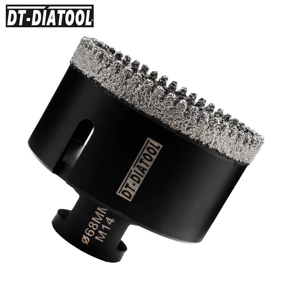 DIATOOL 1pc Diamond Drilling BiteCore Bit Serrated Drill Hole Saw Drill for Granite marble Ceramic Tile Crown M14 Thread