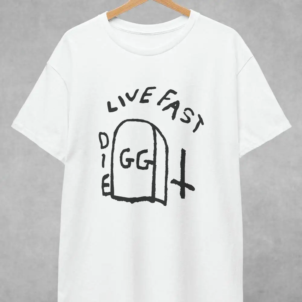 GG Allin (Live Fast Die GG) T Shirt High Quality 100%Cotton Short Sve