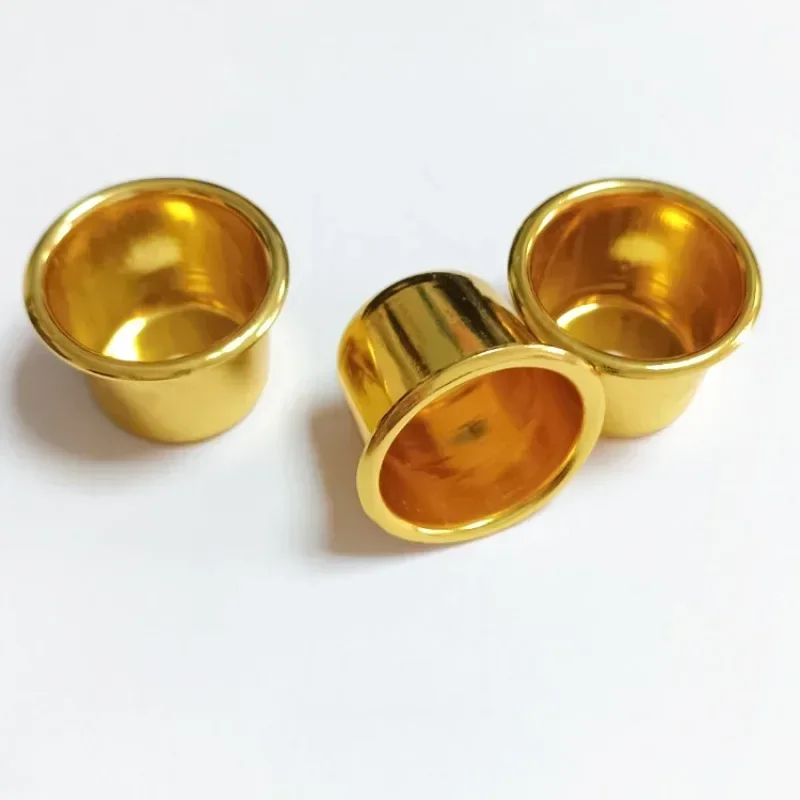10Pcs Mini Runde Kerze Tasse Gold DIY Leuchter, Der Tablett Halter Container Zubehör Aluminium Home Party Decor Teile