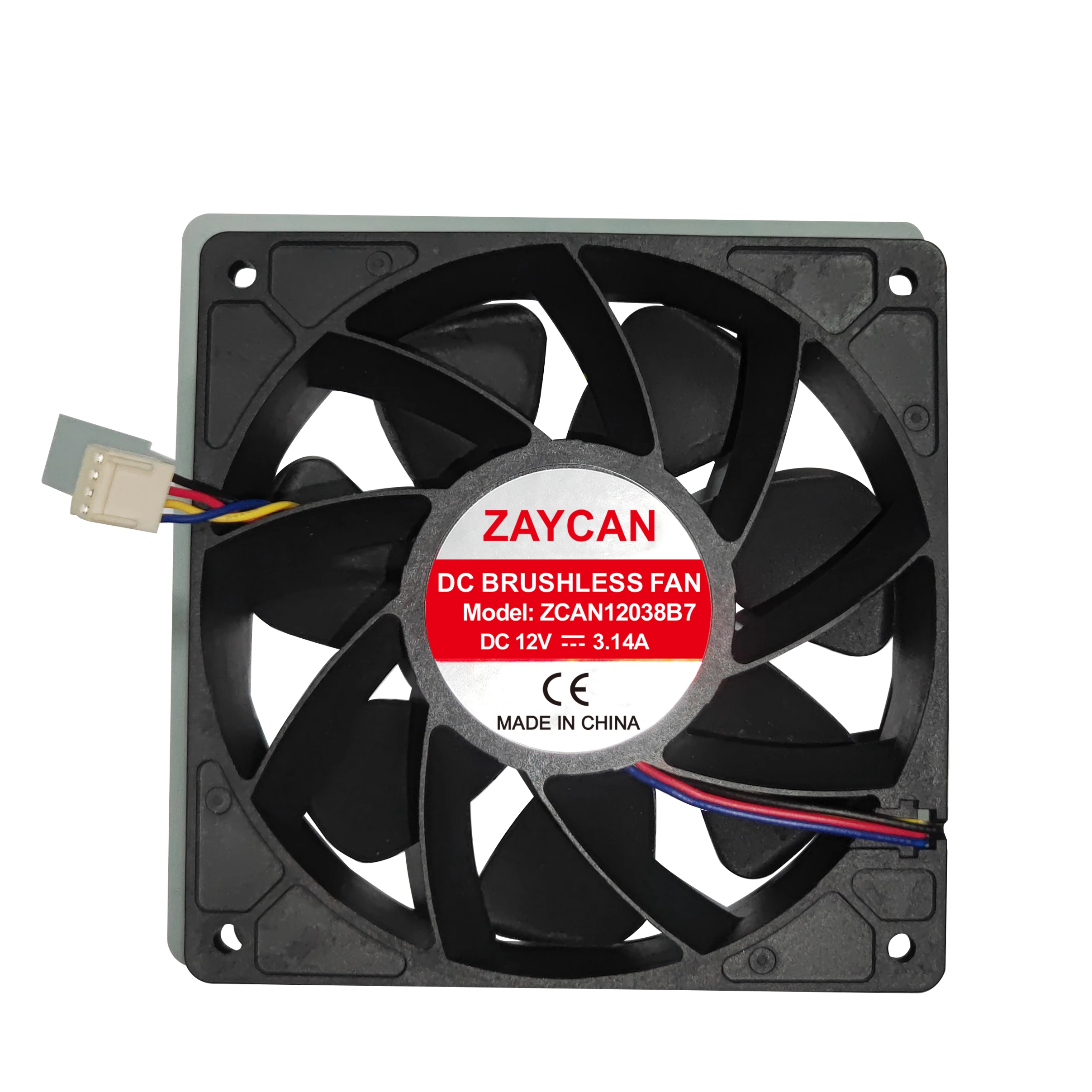 مروحة تبريد قوية للتعدين ZCAN 6500/7000 دورة في الدقيقة 12 فولت 3.14A لـ Antminer S19 S19pro L7 D7 S17 T17 S9 L3+