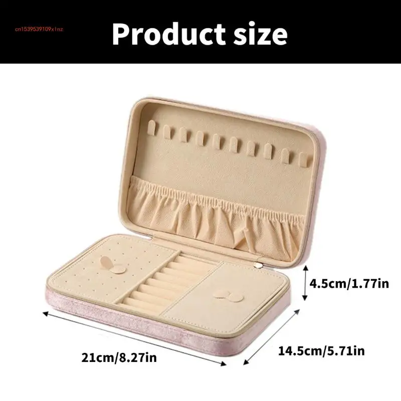 Portable Jewelry Storage Box with Protective Dividers for Jewelry Accessories