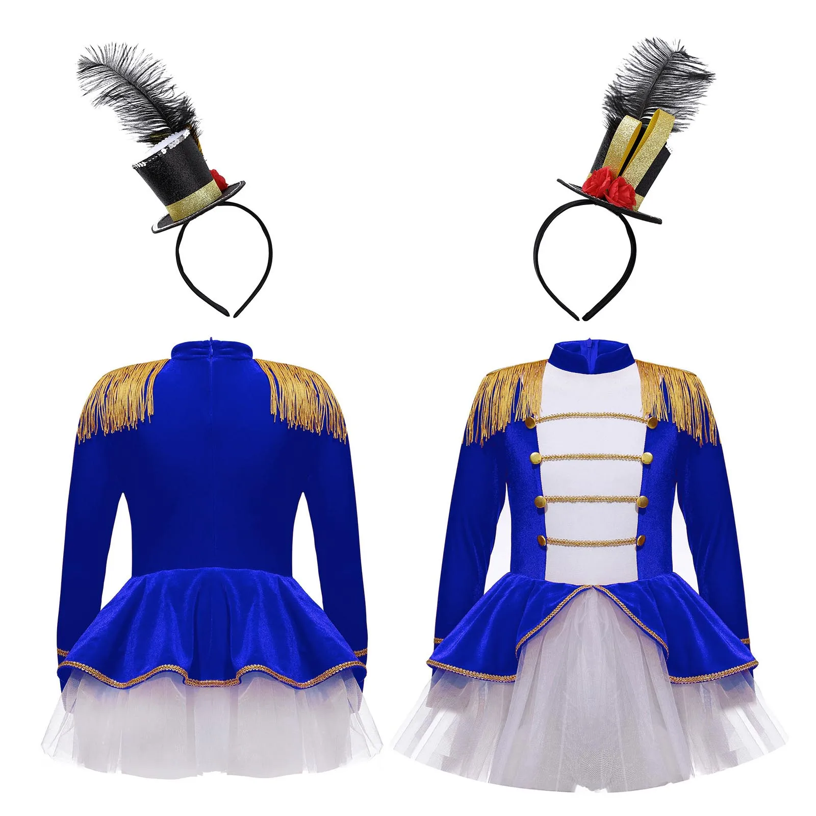inhzoy Veste Carnaval Déguisement Cirque Ringmaster pour Femme Adultes Uniforme Dompteur de Lions Halloween Magicienne Jeu de Rôle S-3XL A Noir S