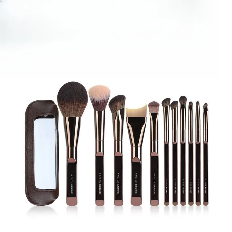 11 light and shadow makeup brush set, foundation brush, blush brush, concealer, eyeshadow brush, free gift box.