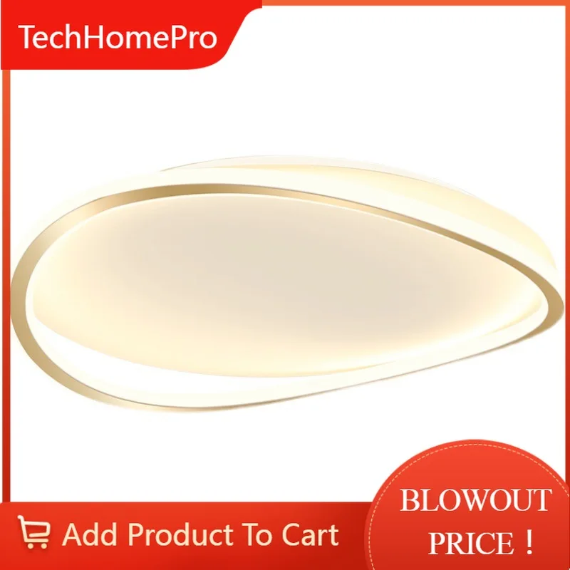 TechHPBedroom Lamp Modern Minimalist Household Light Luxury Small Living Room Round Led Ceiling Light