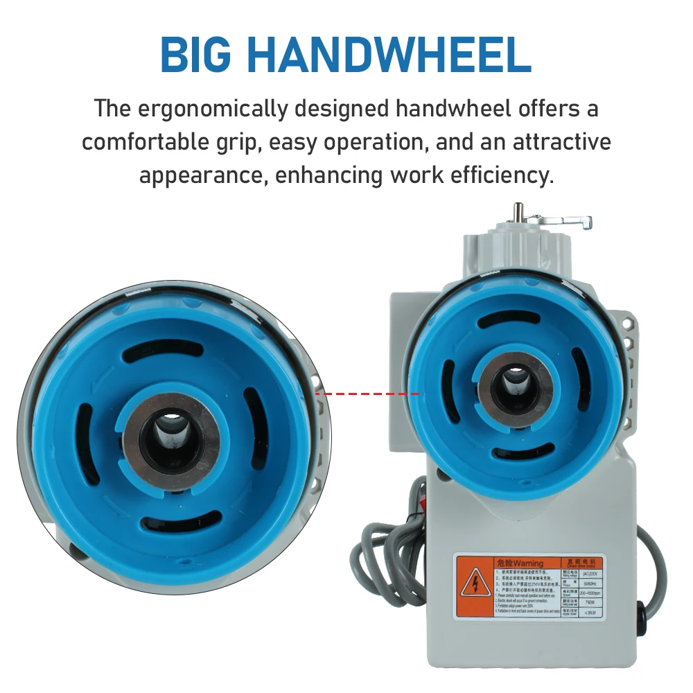 750W High Power Sewing Machine Direct Drive Motor 4500RPM Adjustable Speed Low Noise with Auto Needle Control for Home Use