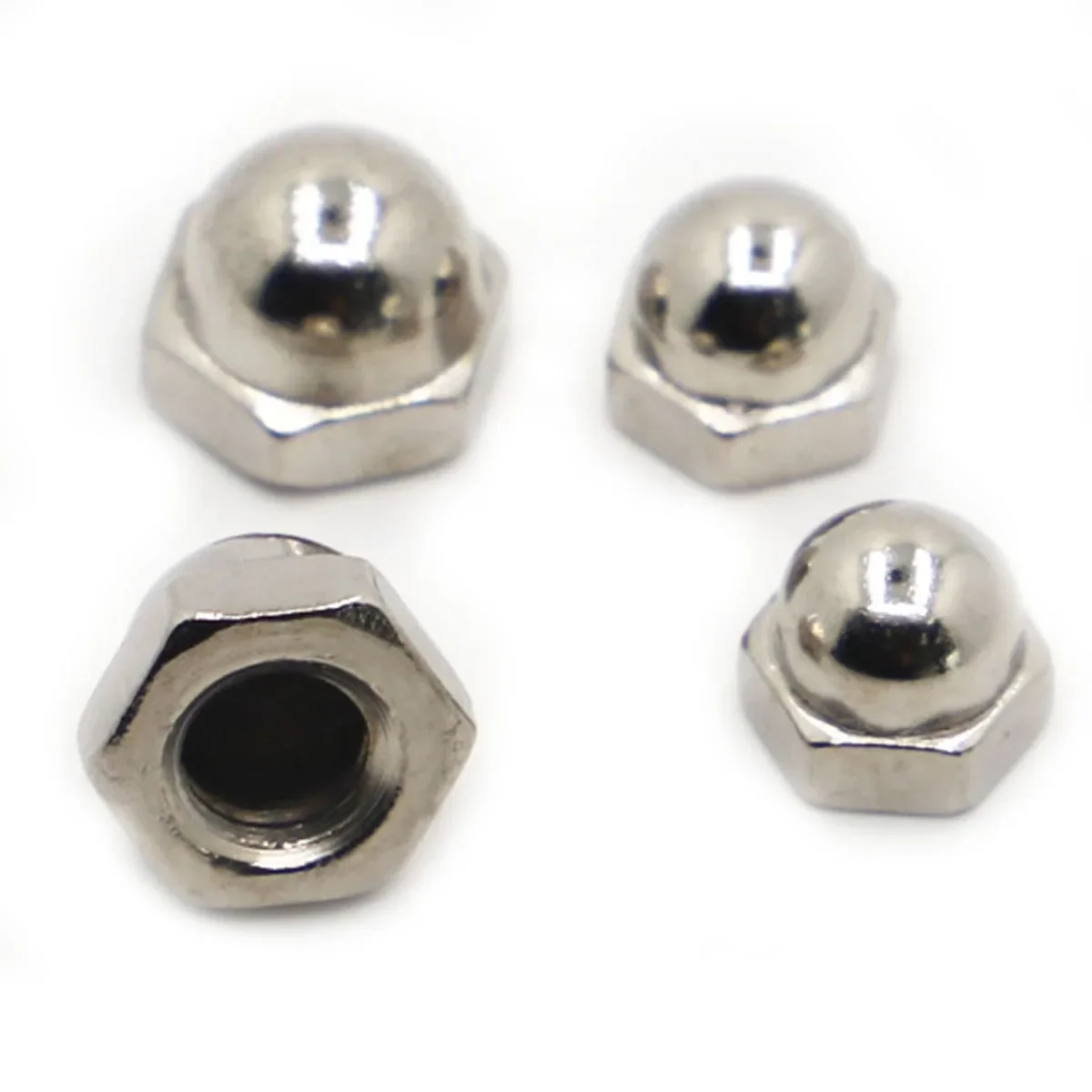 

10-50pcs Nickel Steel Cap Nuts Decorative Cover Semicircle Acorn Nut M3 M4 M5 M6 M8 M10 M12