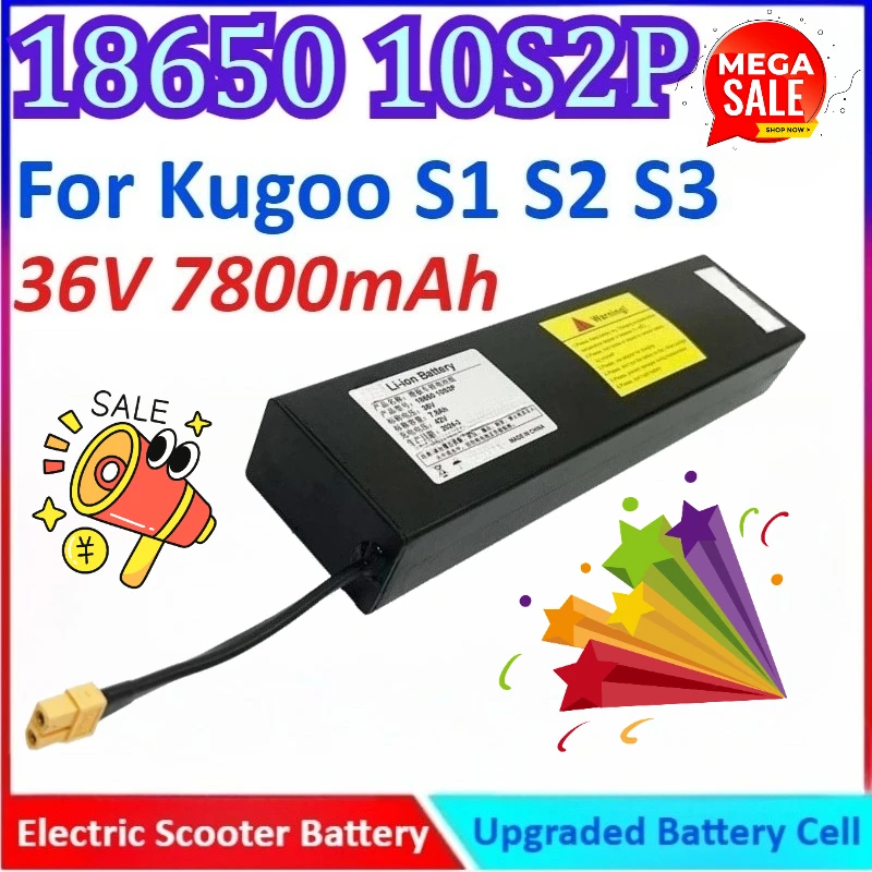 

10S2P 36V 7800mAh 18650 Electric Scooter Battery for Kugoo S1 S2 S3 with JST-XT60 Plug High Quality Rechargeable Battery