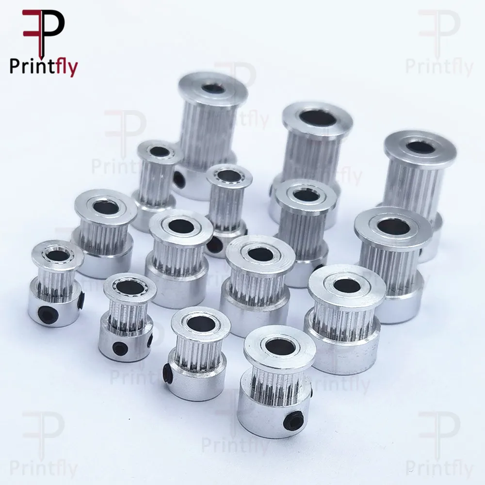 Printfly Timing Pulley 2GT 12 14 15 16 17 18 19 20 Teeth GT2 Bore 3.175 4 5 6.35 8mm Part For Width 6 10 15mm Timing Belt 1pcs