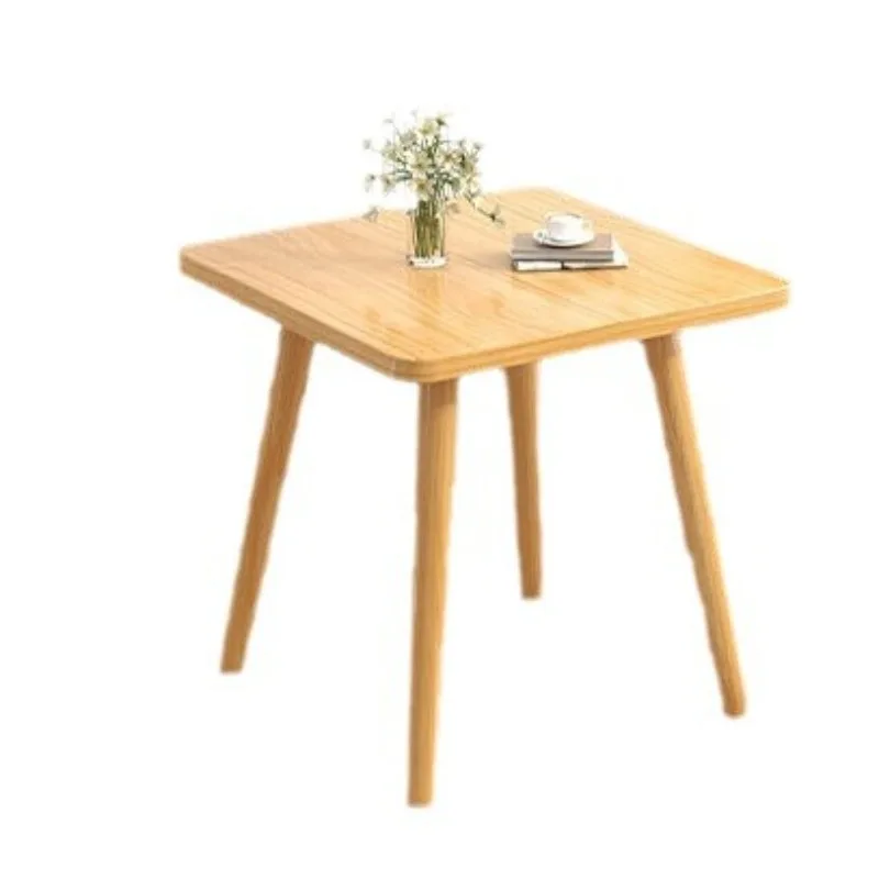 Square Wooden Table Square Household Table Sofa Bedside Balcony Small Coffee Table