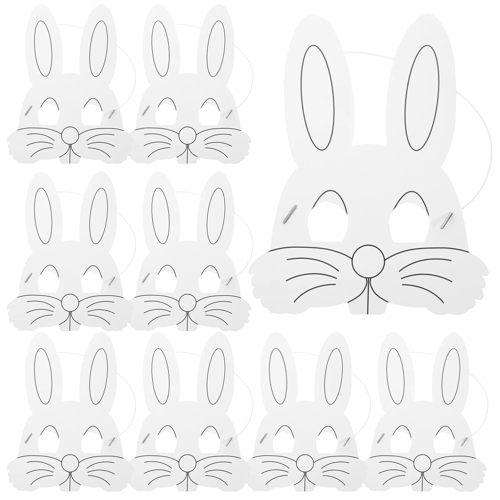 10 Pcs Paper Craft Mask Painting Animal Party Girls Crafts Decorate Darwing White Toddler Kids Toys