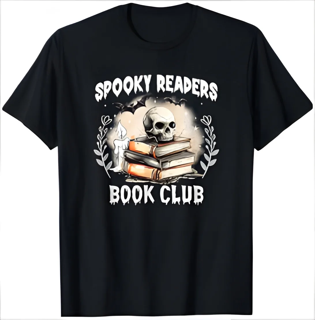 

A new bookworm skeleton short sleeved T-shirt for Halloween