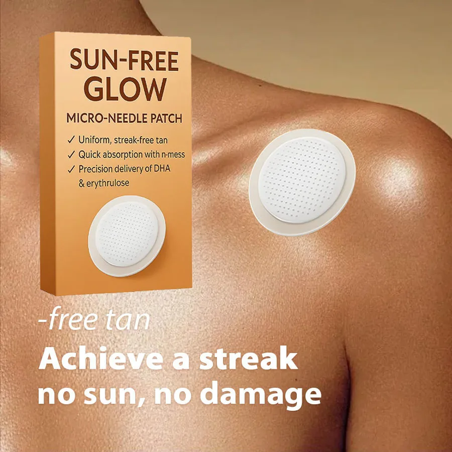 Parches de Bronceado Natural Sun Free Glow, Parches de Microagujas Sun Free Glow Avanzados para Mujeres y Hombres, para Todo Tipo de Piel